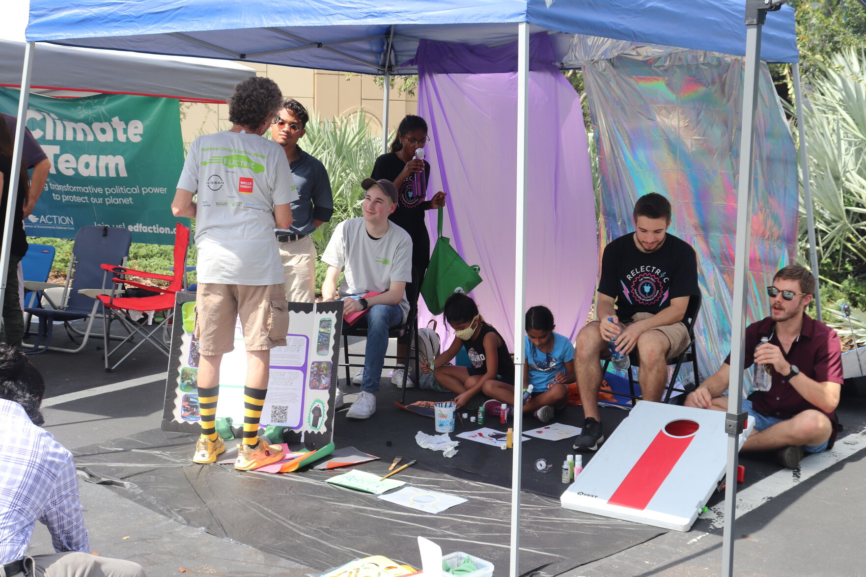 The Relectric Car Team at UCF makes their first public appearance at the National Drive Electric Week event in Orlando at Ace Café